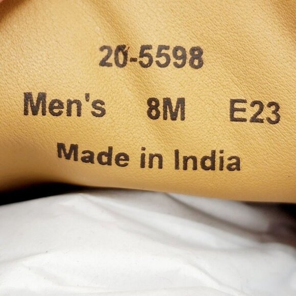 Men's Johnston & Murphy Algood Knit Plain Almond Toe Taupe Lace Up Shoes Size 8 - Picture 3 of 13